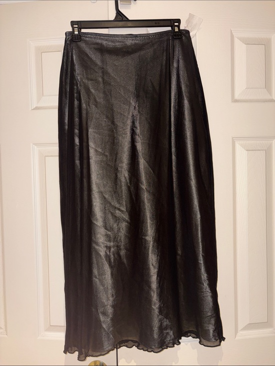 Vans Dresses & Skirts - Black Satin A-Line Maxi Skirt